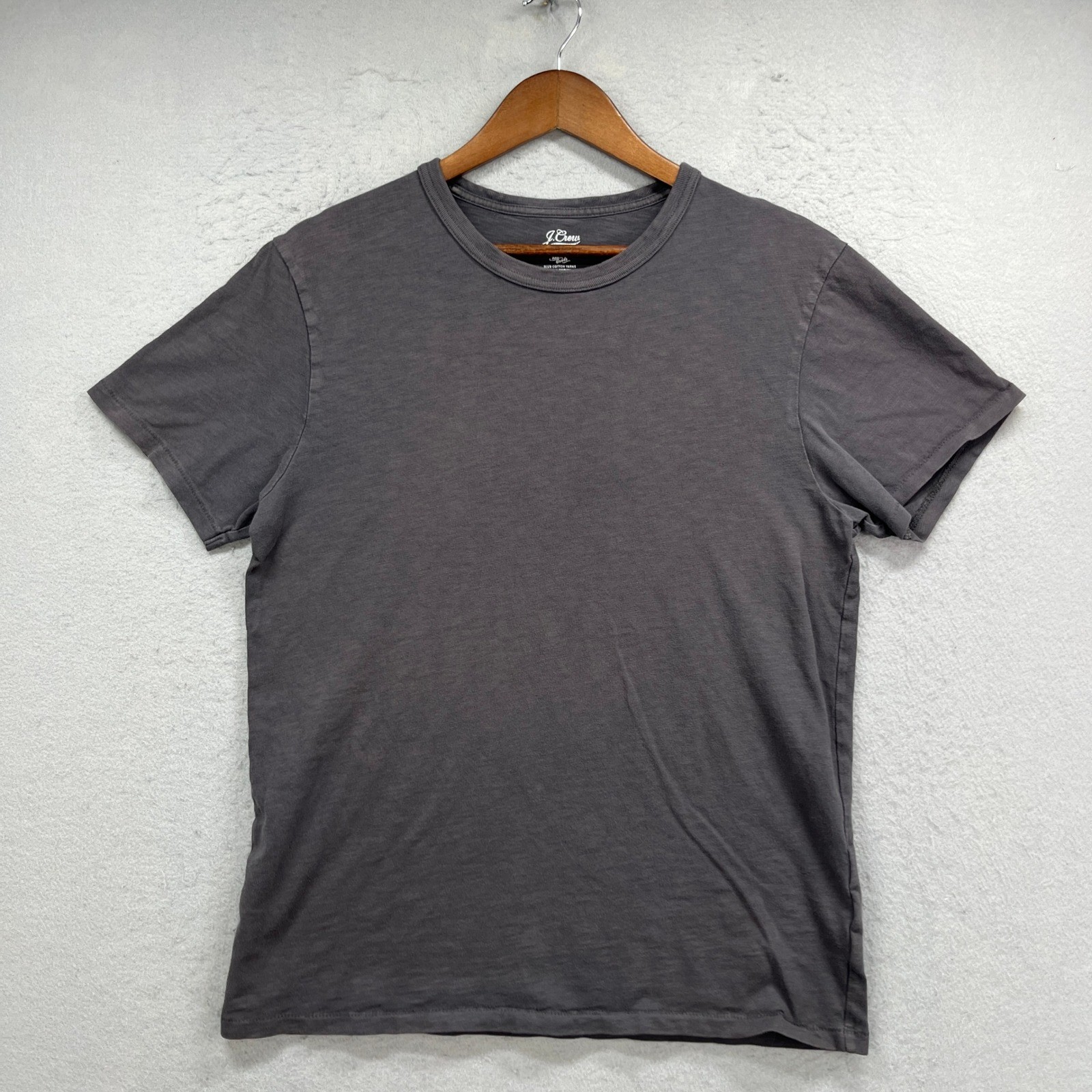 J Crew T Shirt Mens M Gray Garment Dyed Slub Cotton Short Sleeve Casual Basic