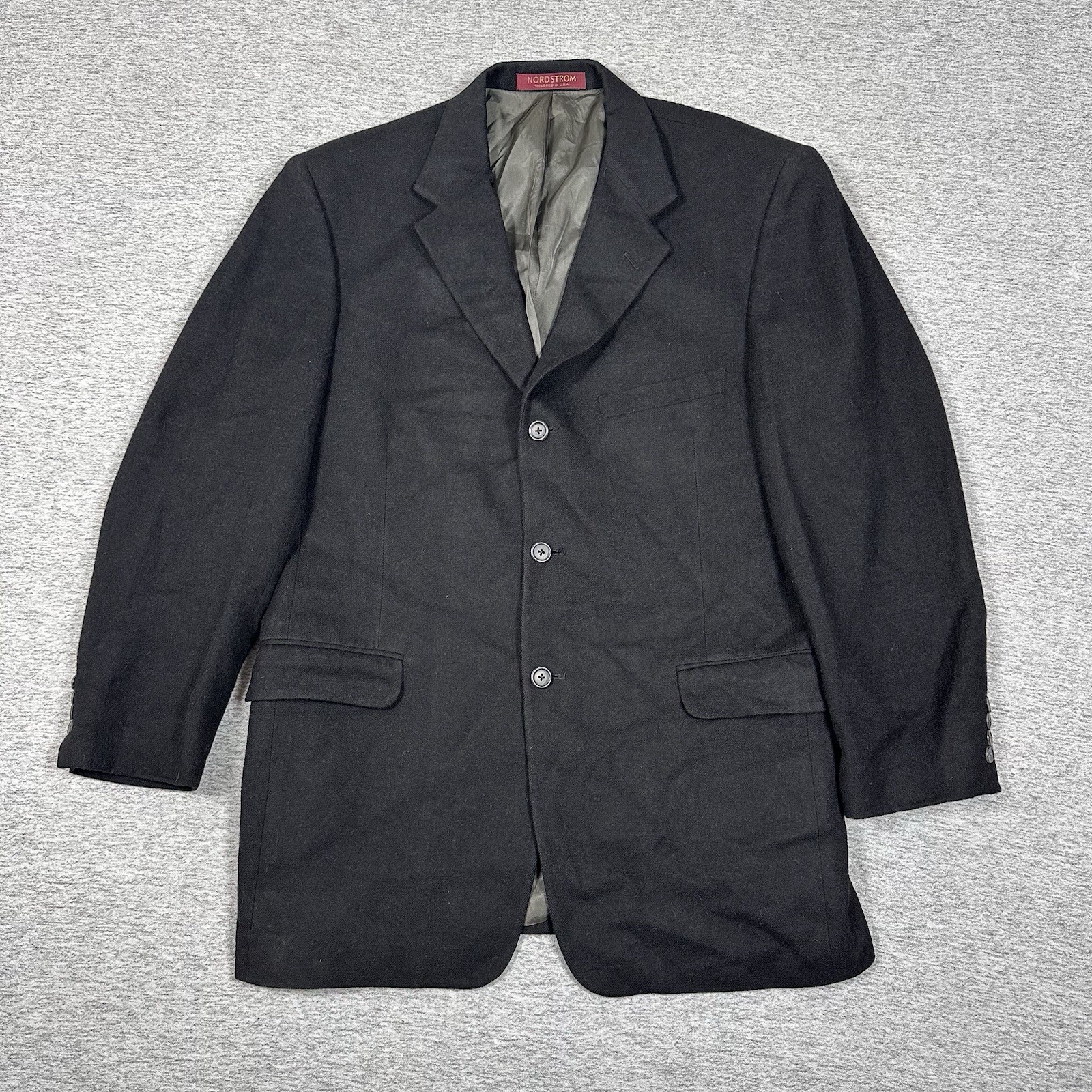 Nordstrom Loro Piana Blazer Mens 42L Tag Black 100% Worsted Camel Hair Jacket