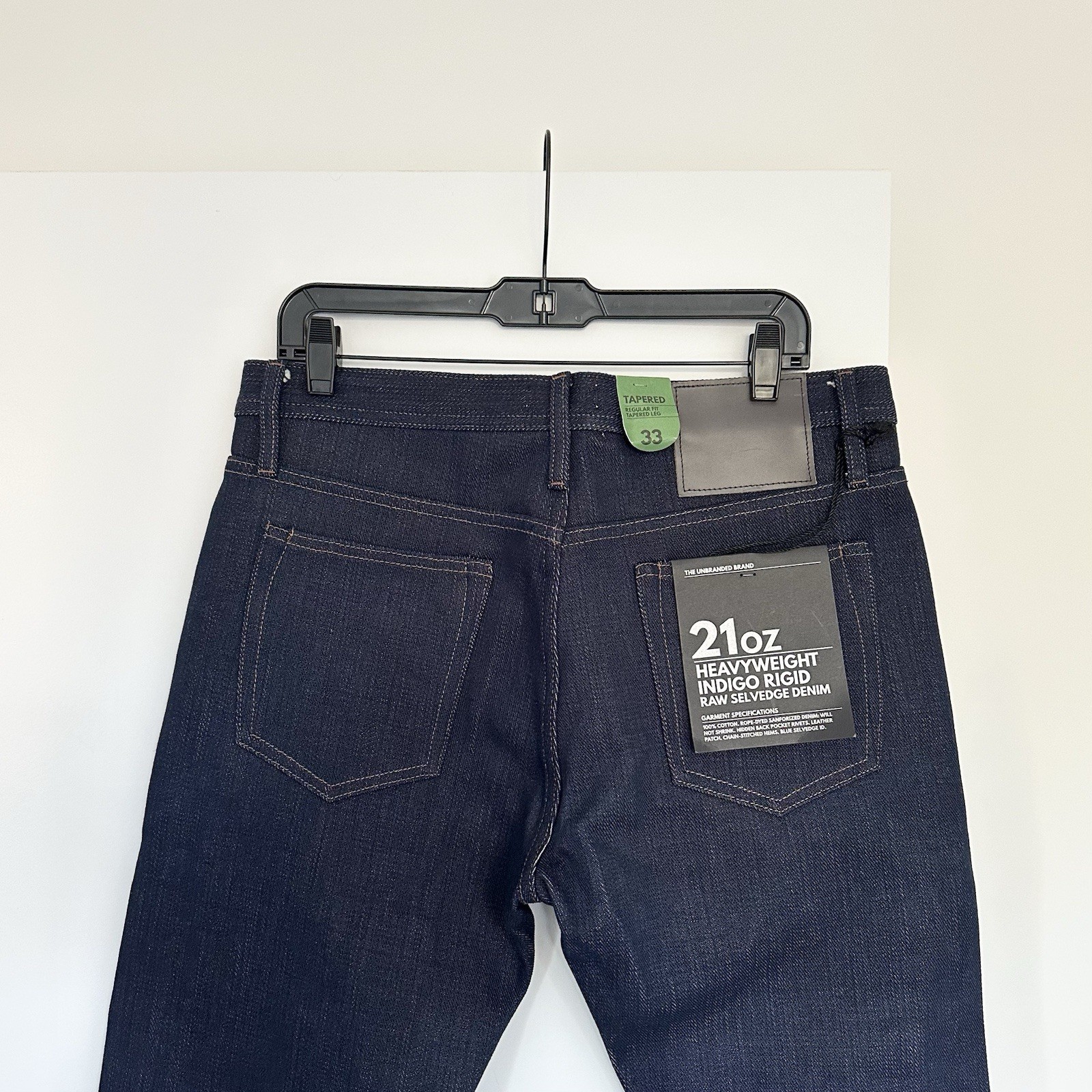 Unbranded UB221 Tapered Fit 21oz Heavyweight Selvedge Denim 33 Indigo NWT Blue