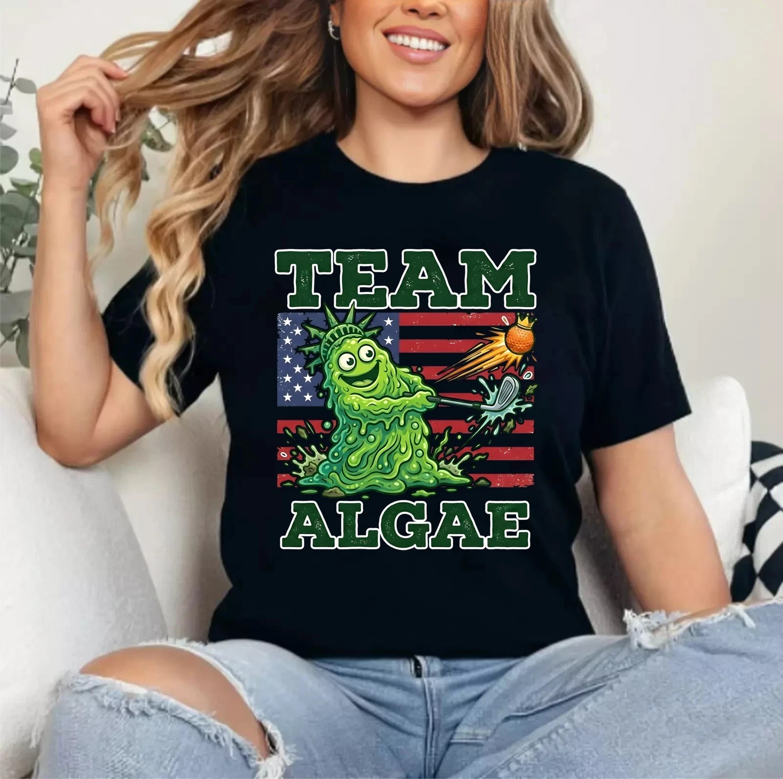 Team Algae Shirt Funny Meme Make Algae Great Again Reflecting Pool T-Shirt