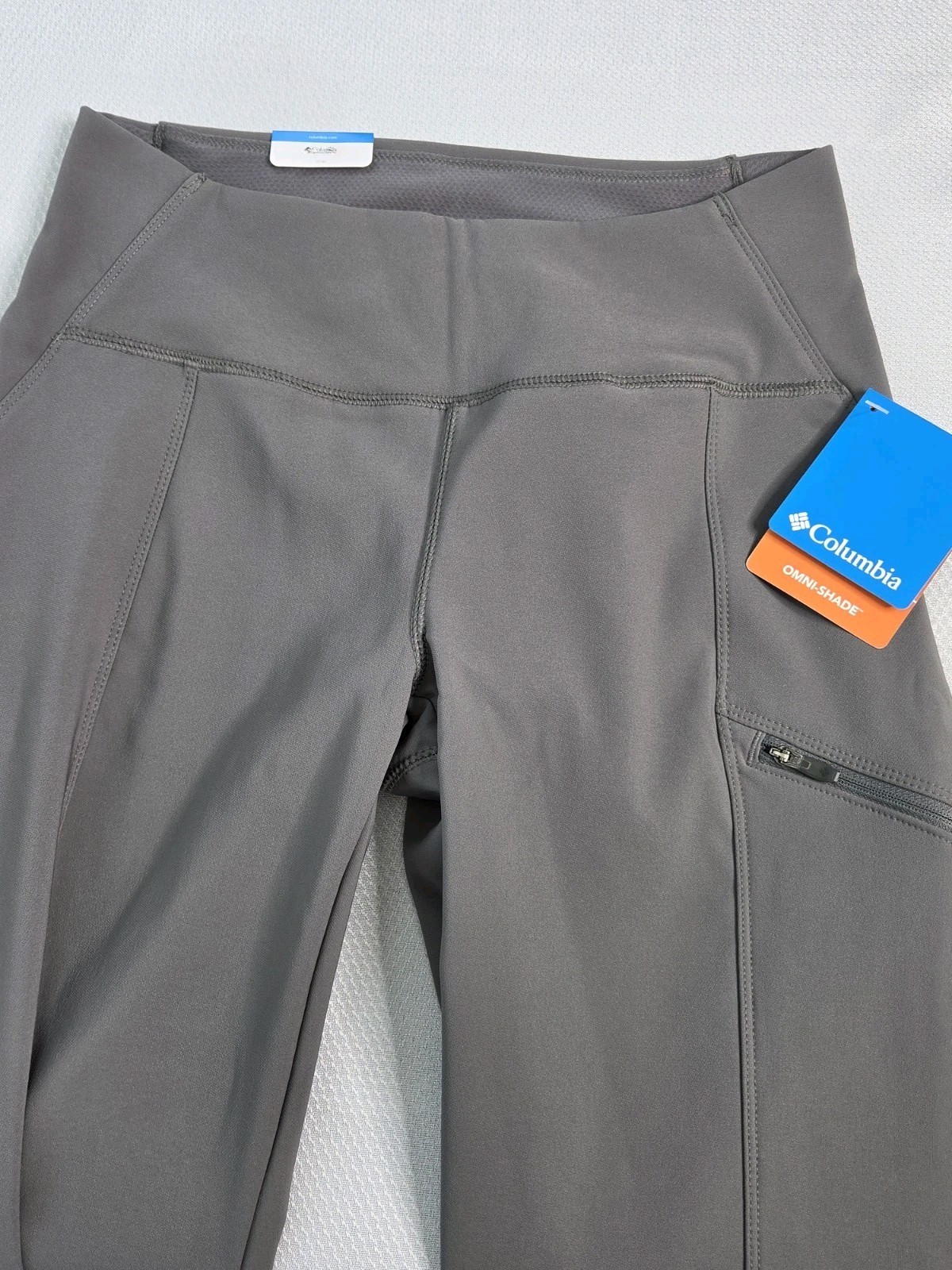 NWT COLUMBIA OMNI-SHADE Small Women\'s Poly Spandex Fleece Leggings Gray