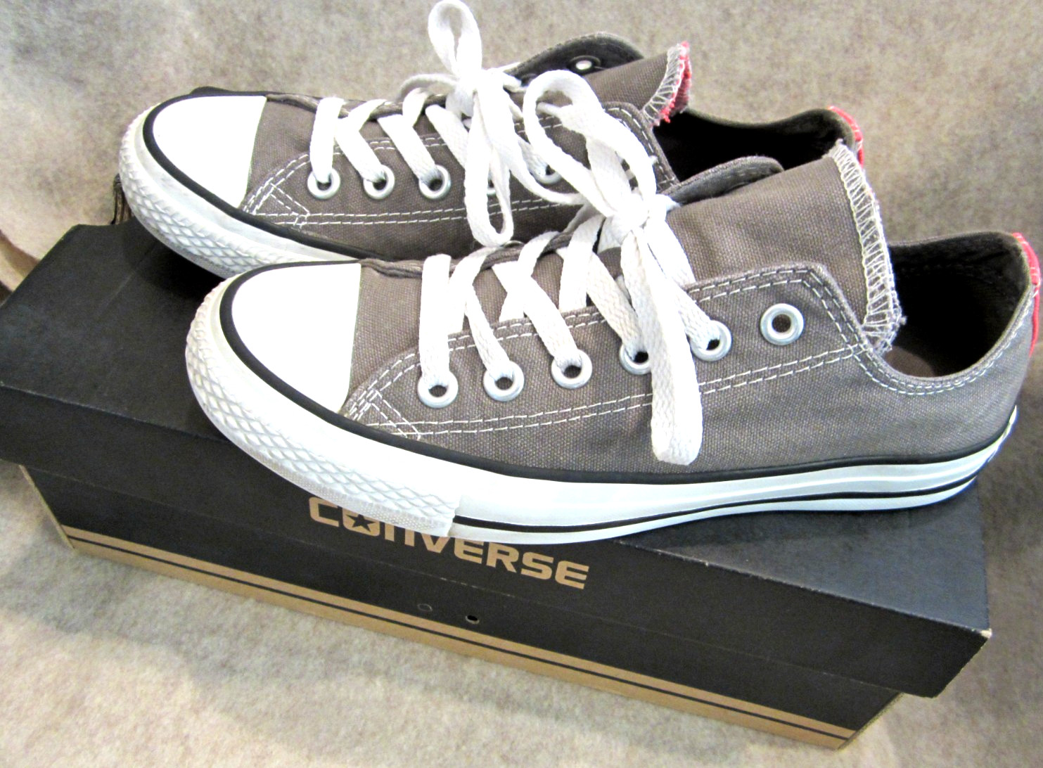 CONVERSE CT DBL TNG OX Unisex CASUAL ATHLETIC SHOES Charcoal Men\'s 5 - Women\'s 7