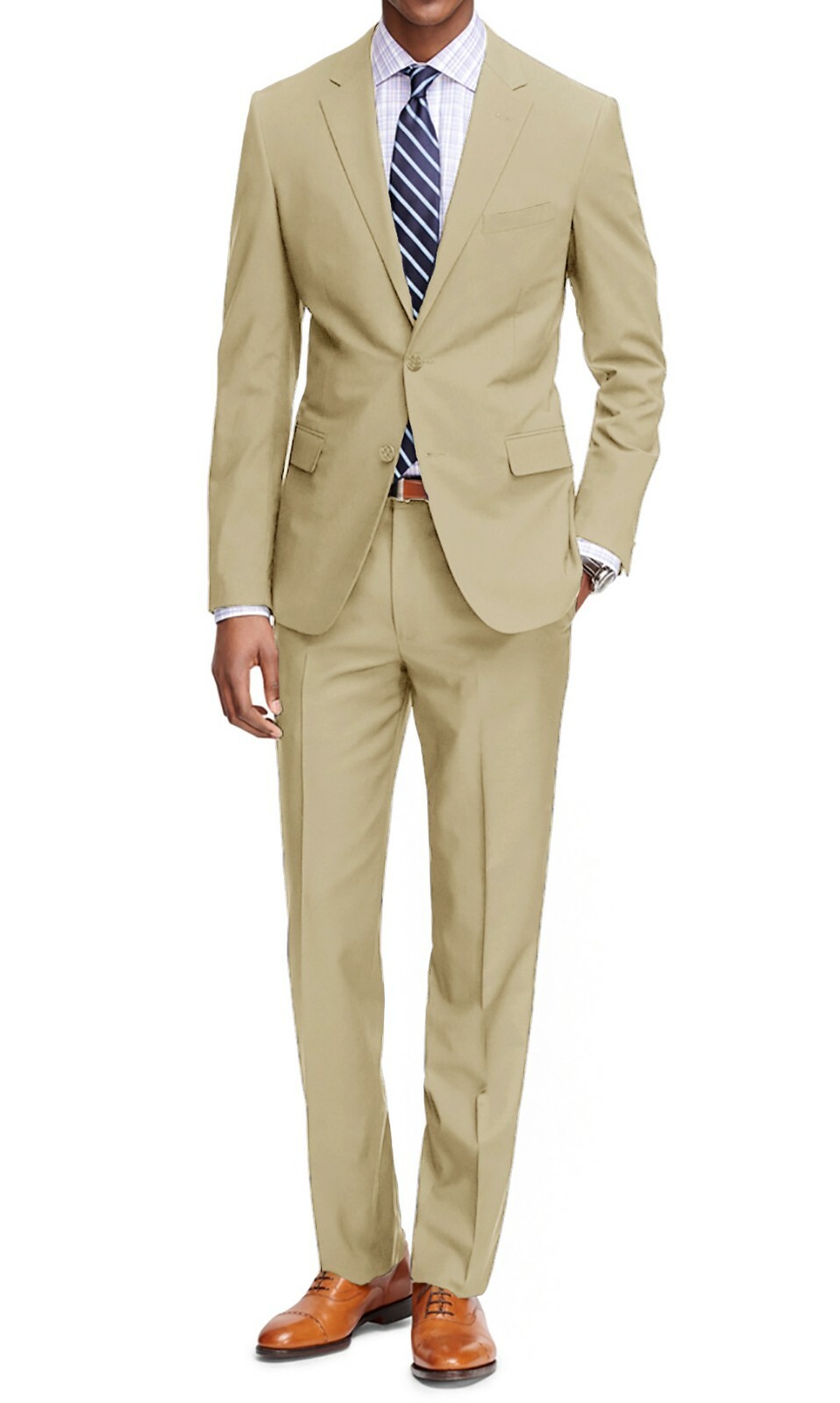 Men\'s Two Piece Classic Regular Fit Suits Jacket and Pant 2 Piece Set