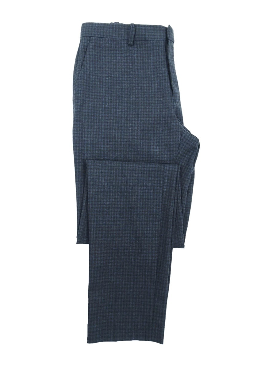 Theory Men\'s Mayer Small Check Slim Fit Suit Pants (36R, Eclipse Check)