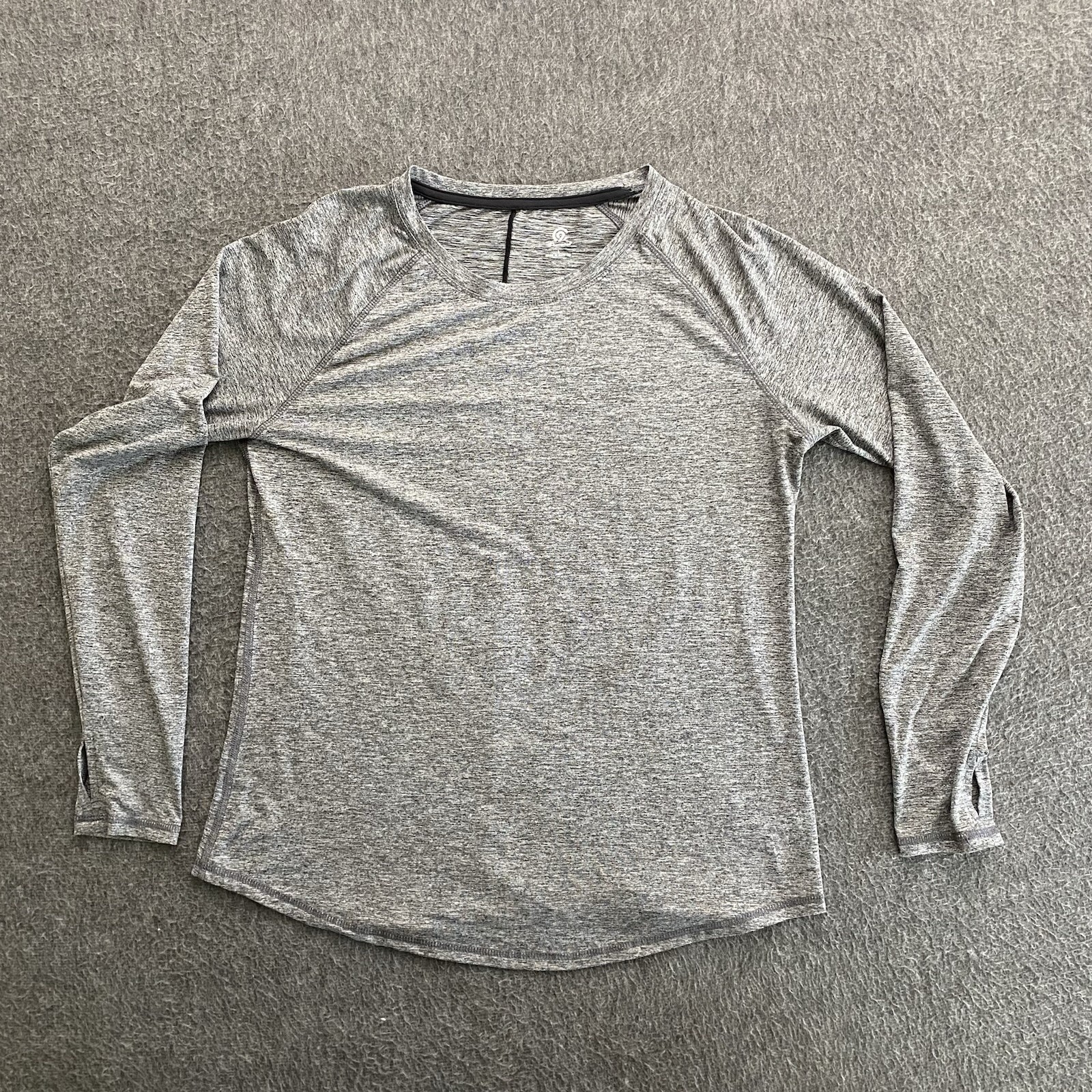 Champion C9 Women\'s Long Sleeve Active Shirt Large Gray Lightweight Running Gym