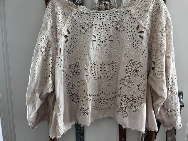 MAGNOLIA PEARL EUROPEAN EYELET ADELISE BLOUSE 2260