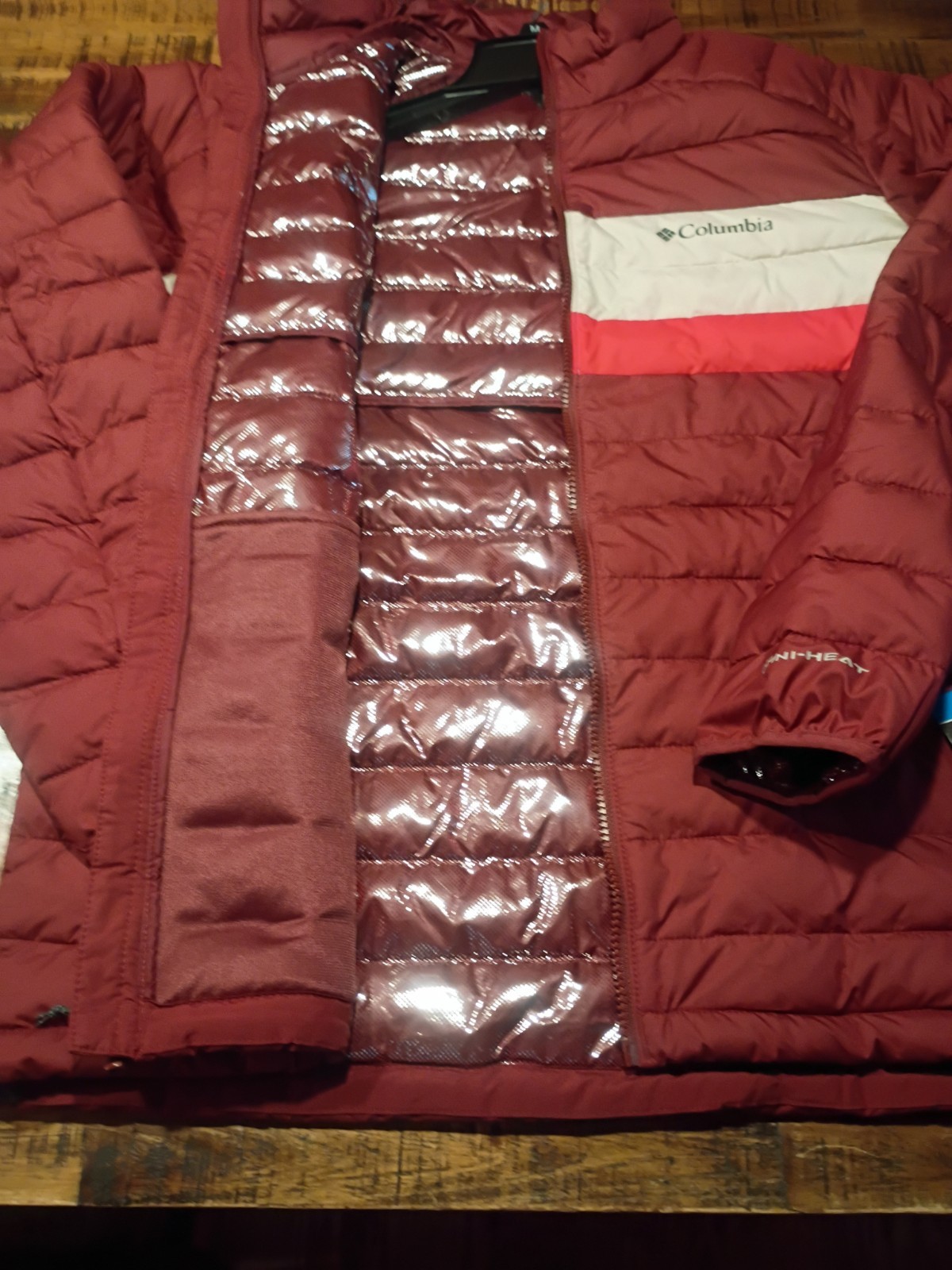 MENS Columbia  White Out Omni Heat SILVER DOT Puffer Jacket NEW COLOR Sz Medium