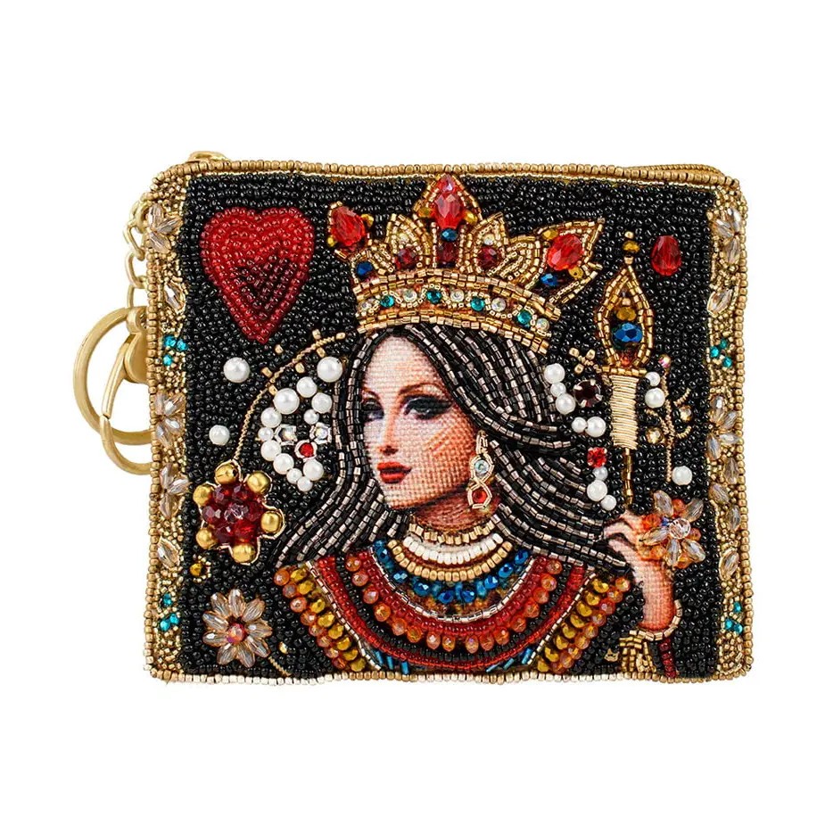 Mary Frances -  The Queen Coin Purse NEW UNOPENED Handmade Beaded Mini Purse
