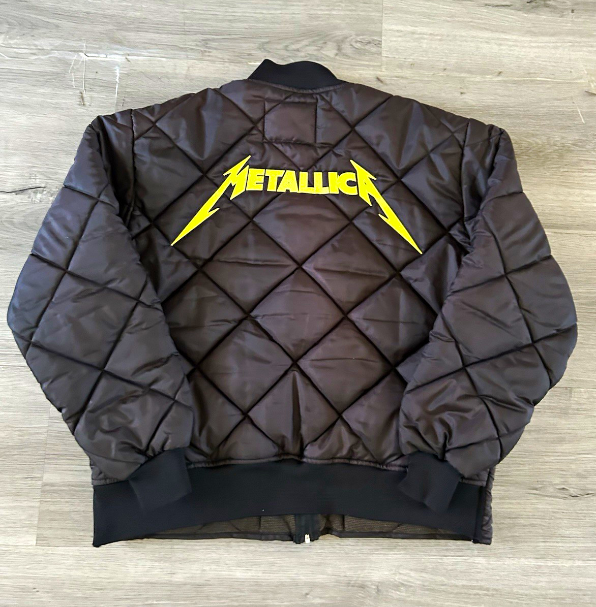 Metallica M72 World Tour official black quilted bomber jacket