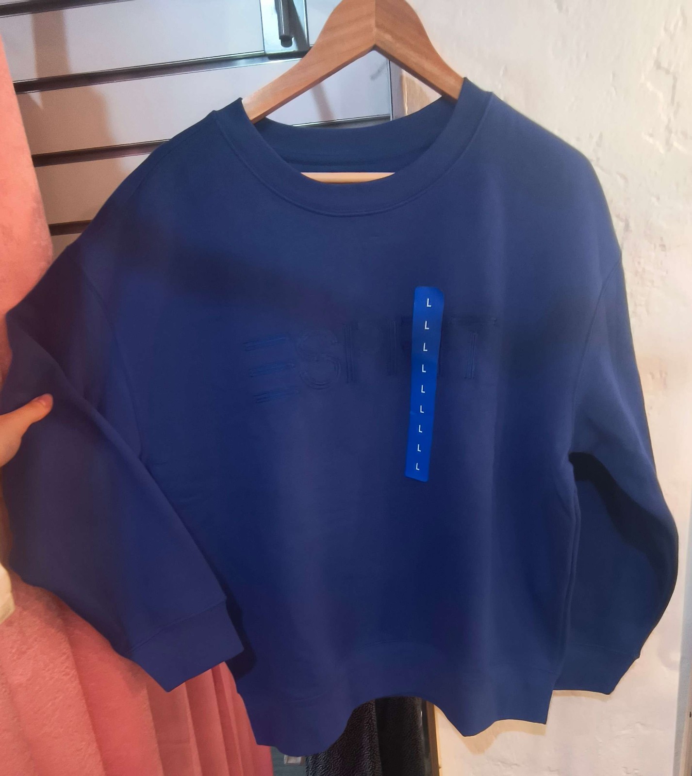 Esprit Crewneck Sweatshirt In Cream, Green, And Blue