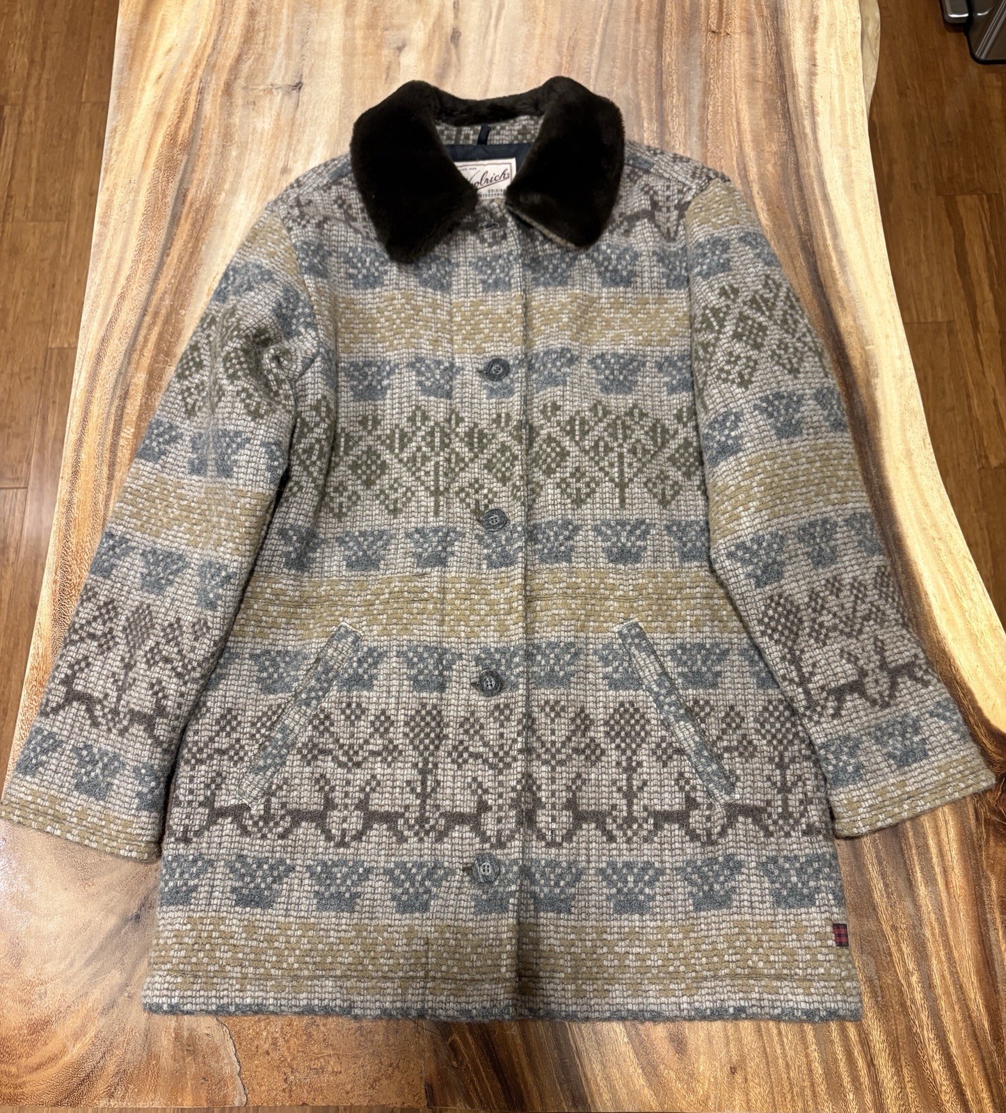 NWOT Woolrich Women’s Wool Blend Coat Aztec