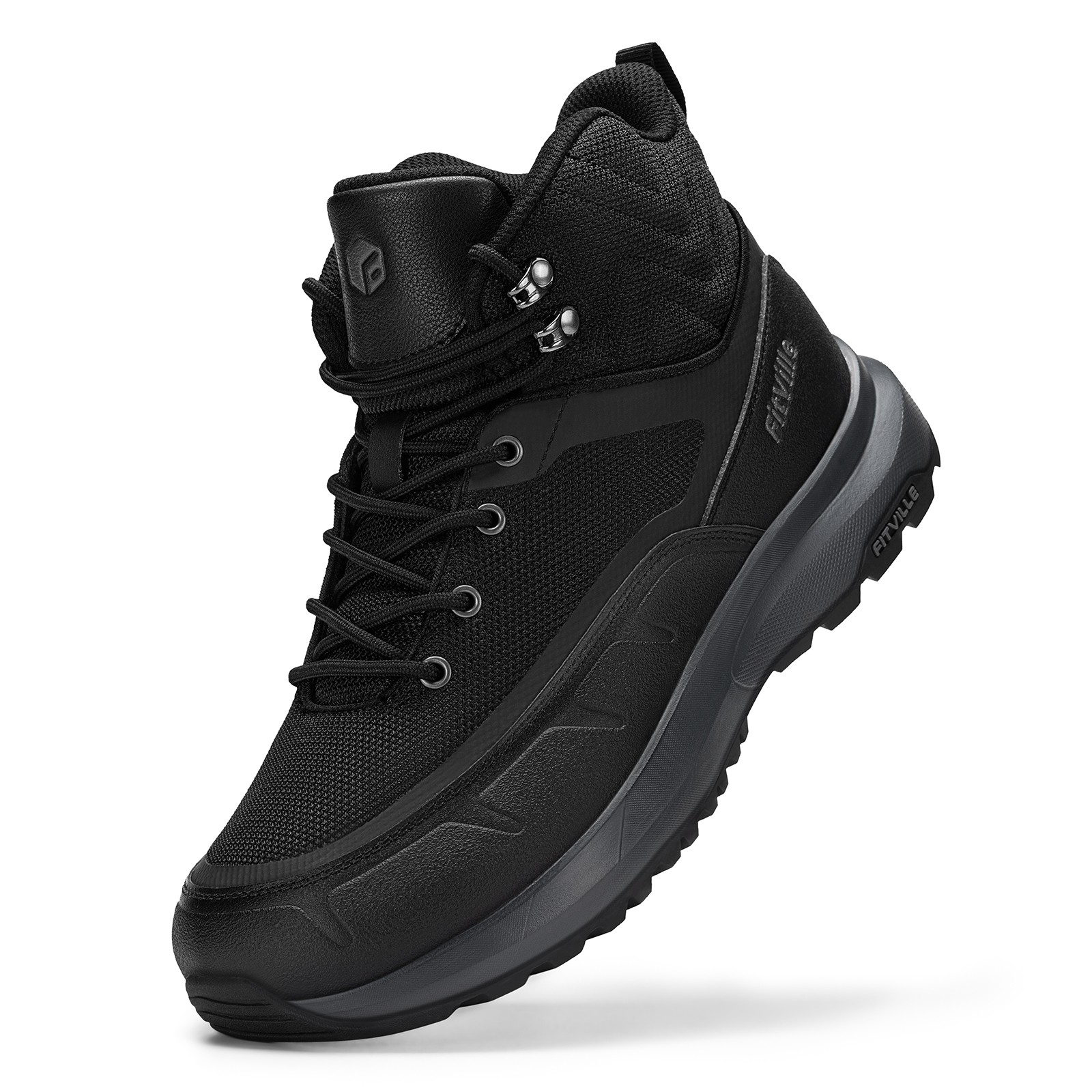 FitVille Men's Extra Wide Hiking Boots Walking Trekking Non Slip Sneakers