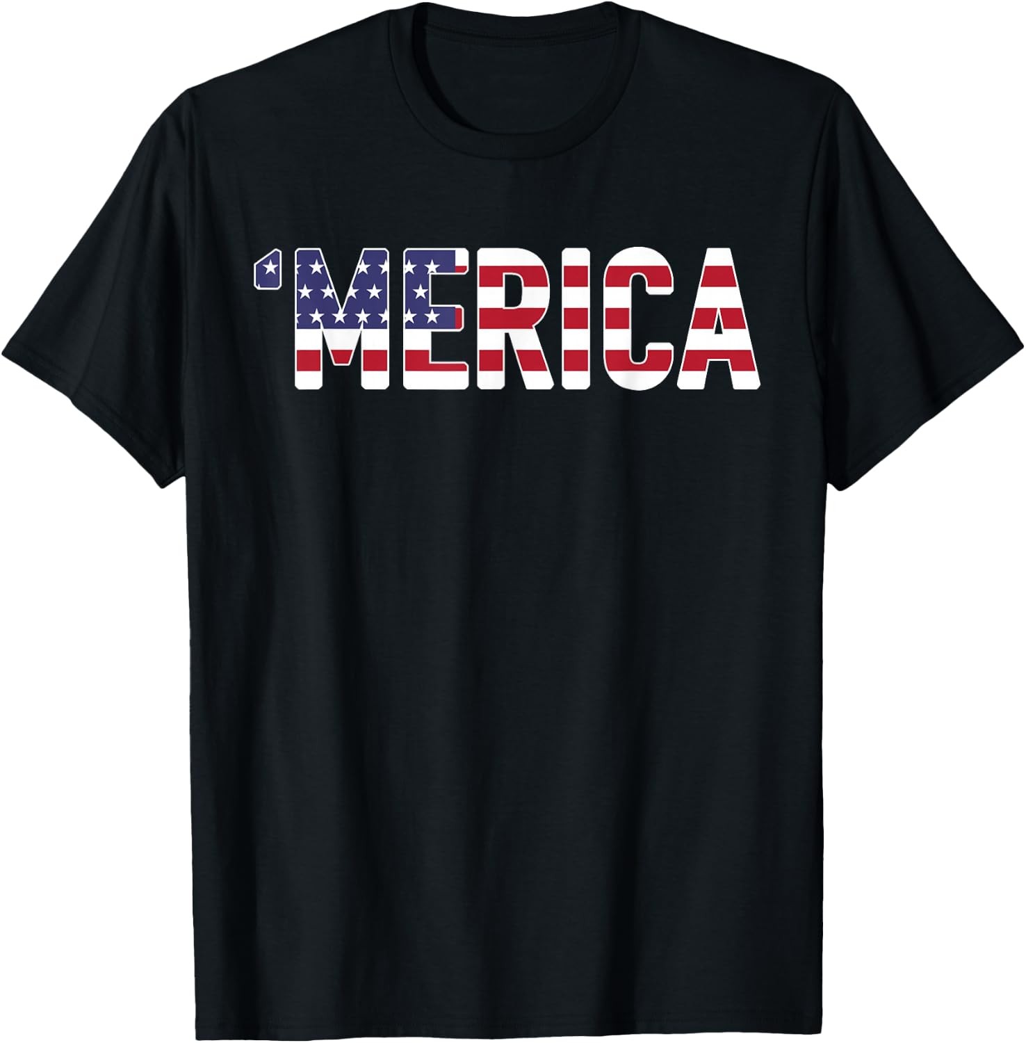 \'Merica - Patriotic Flag USA United States America Graphic T-Shirt Unisex Black