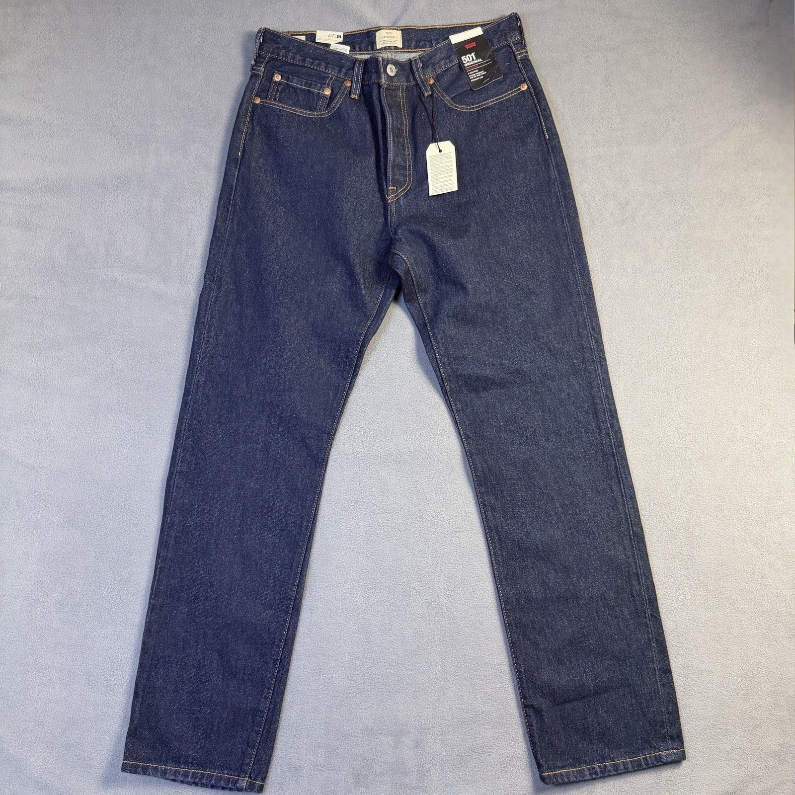 Levi\'s Premium 501 Original Jeans Men\'s 31x32 Blue Big E Straight Leg Denim NWT