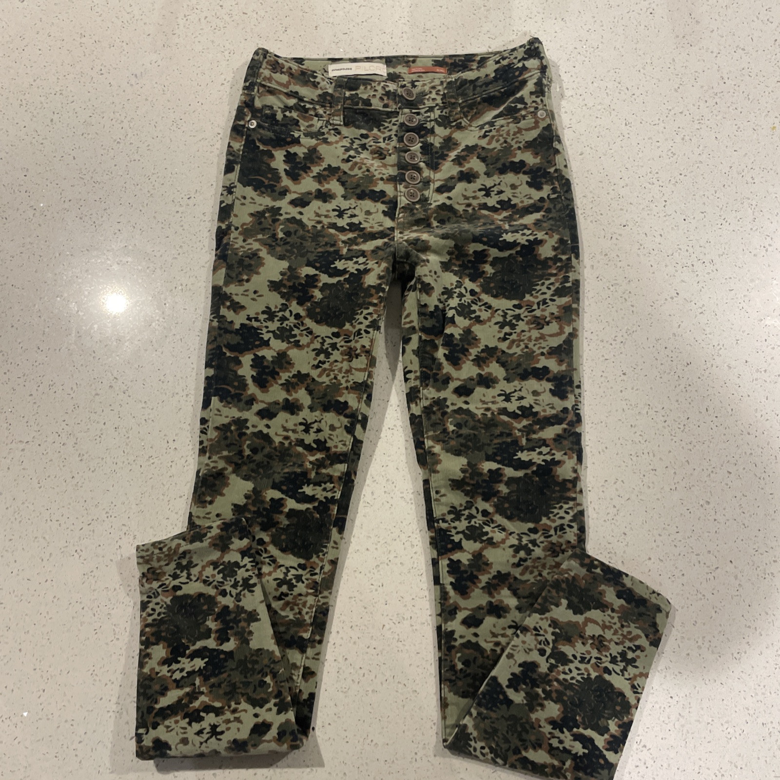 Pilcro for Anthropologie High Waist Velvet Corduroy Pants Womens size 26T