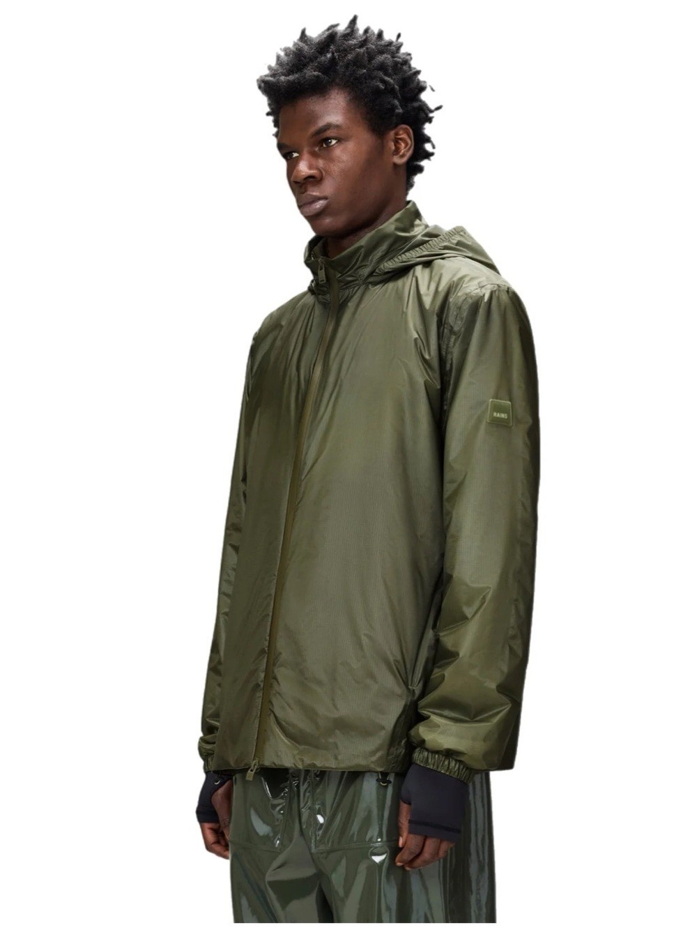 RAINS Unisex Kauto Insulated Jacket In Marsh Green Size Small Raincoat EUC
