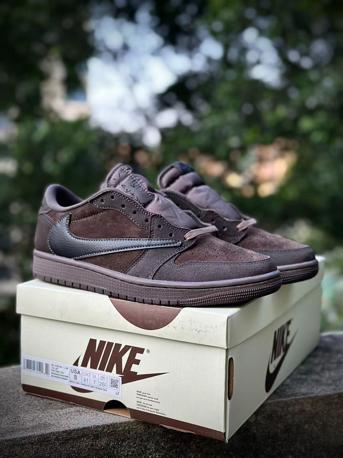 DM7866-202 Travis Scott x Air Jordan 1 Retro Low OG SP \'Velvet Brown\'