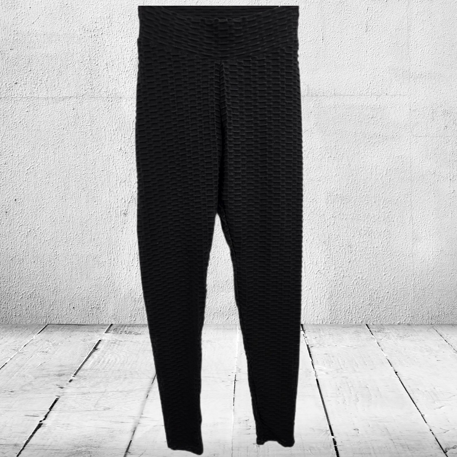 Women\'s Butt Lifting Textured High Waist Ruched Scrunch Workout leggings - Small