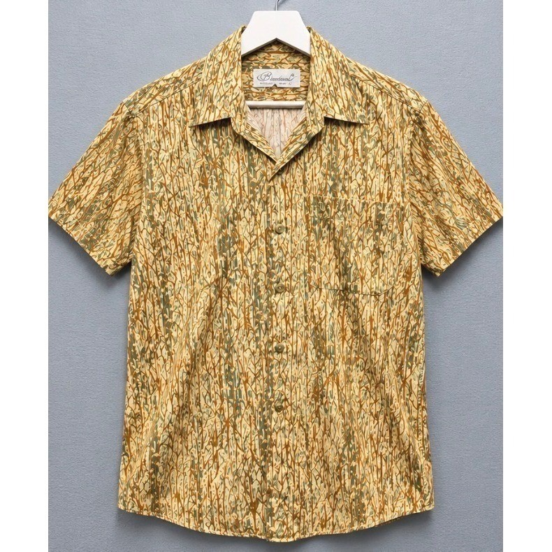 True VTG 50s Brentwood Shirt L  Atomic Botanical Camp Collar Rockabilly Resort