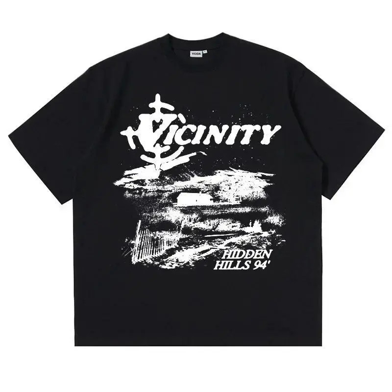 Y2K Harajuku Aesthetic Oversized Cotton Unisex Streetwear Graphic T‑Shirt