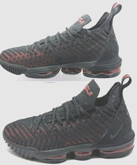 Nike LeBron 16 Fresh Bred Red Black Men\'s Basketball Shoes Size 9.5 EXCELLENT