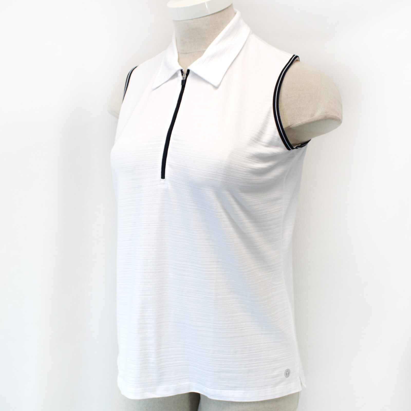 T by TALBOTS Plus Polo White Sleeveless Tank Tee Top 2X