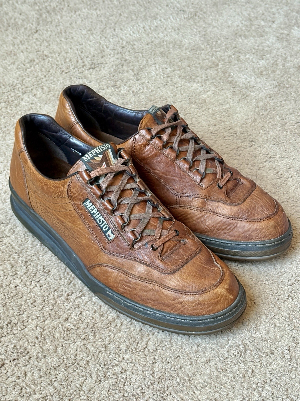 Mephisto Match RunOff Air-Jet Men’s 13 Brown Comfort Athletic Walking Shoes