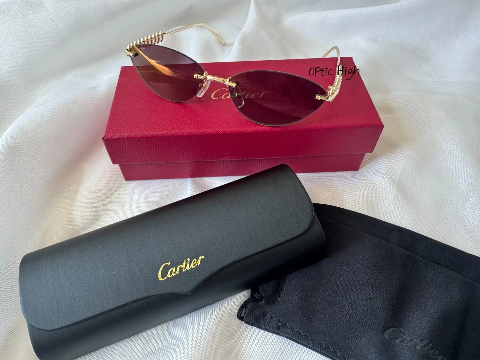 Cartier Clash de Cartier Grey Cat Eye Ladies Sunglasses CT0543S 002 58
