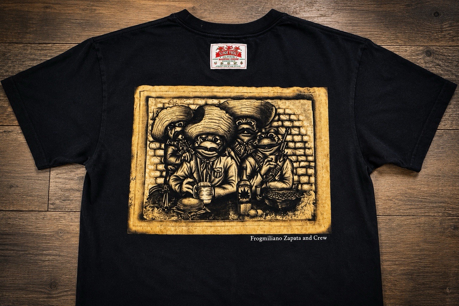 Vintage Señor Frog’s Cancun Revolutionary Crew Double Sided Graphic Tee Black