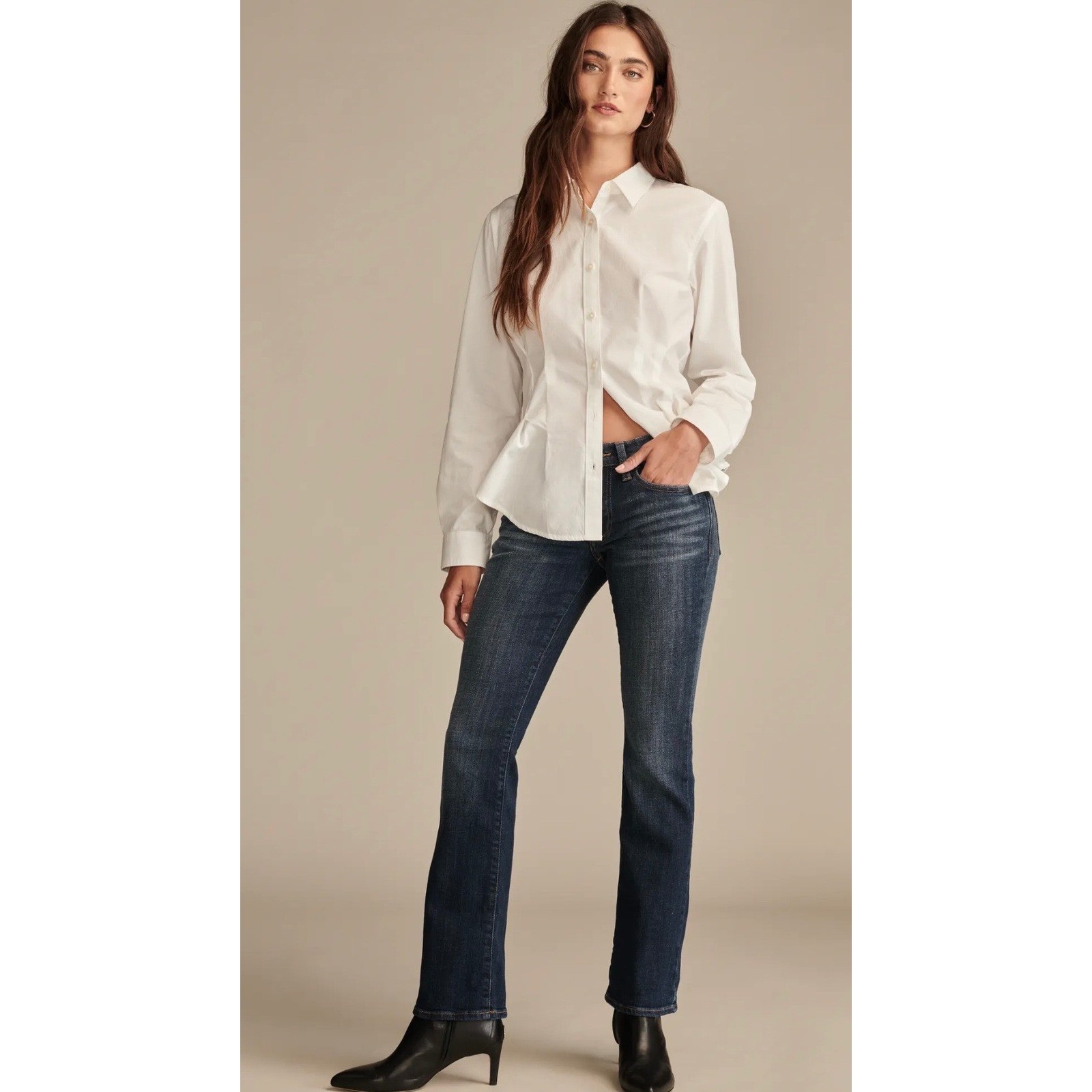 Lucky Brand Sweet Mid Rise Bootcut Jeans Blue Denim 12 31 R