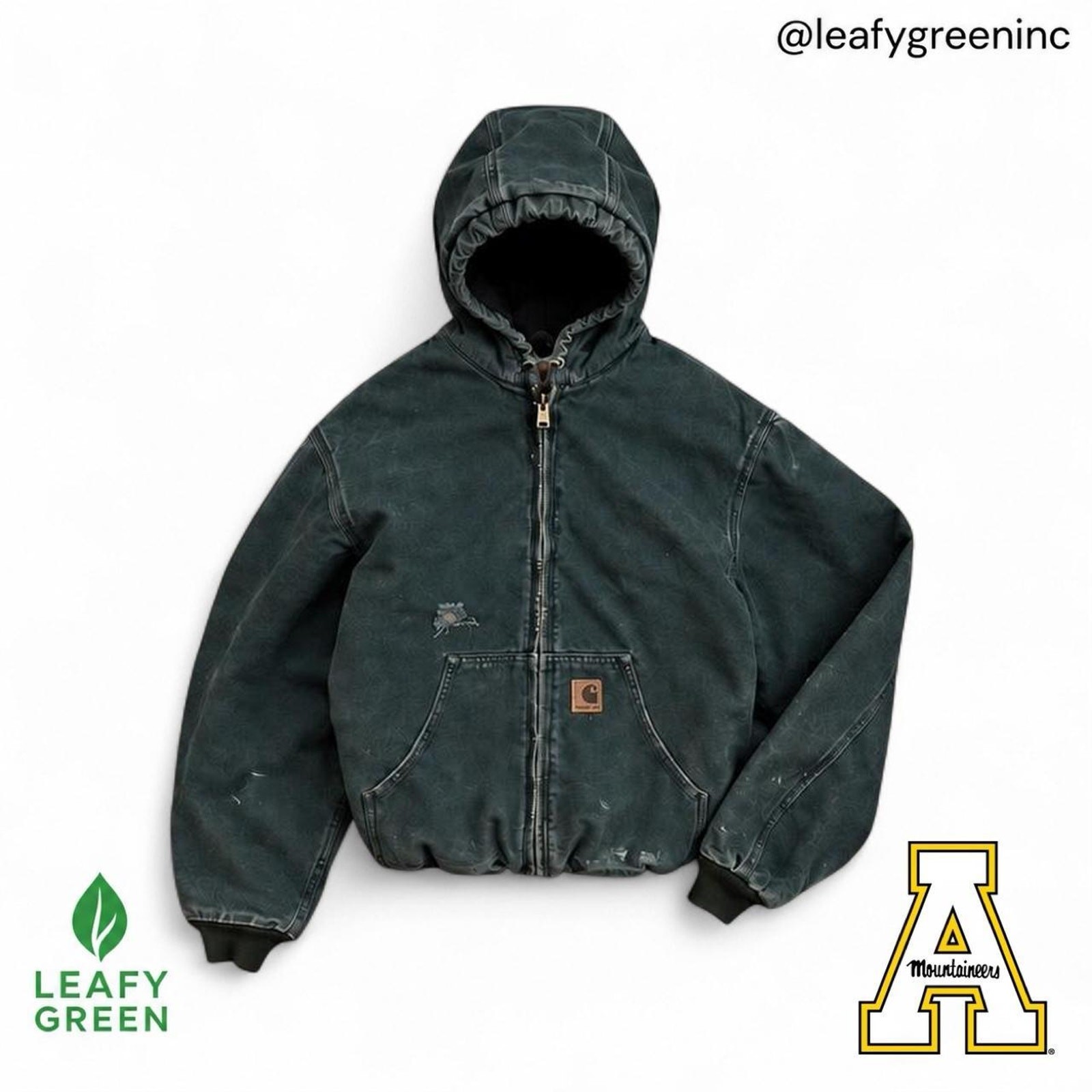 VTG 90s Carhartt J06 HTG Jade Green Bomber Jacket Union USA Made us sz M MOS