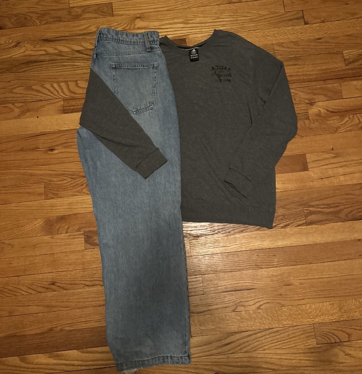 Vintage Gray adidas crewneck