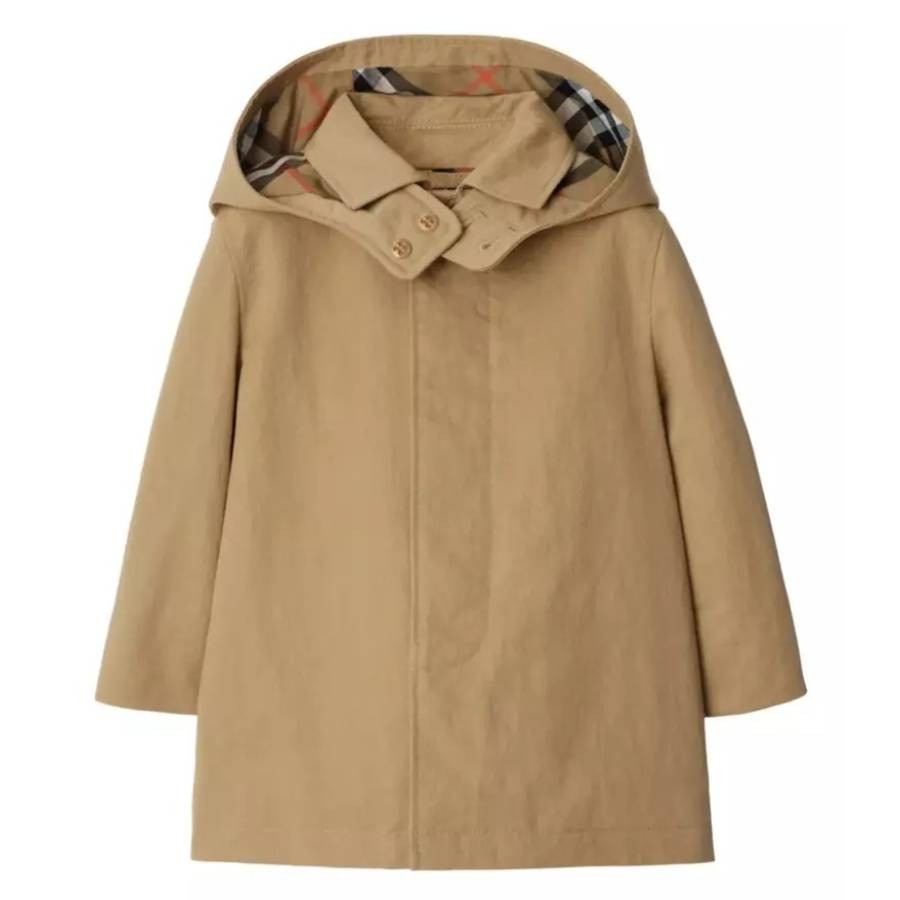 Burberry Toddler Hadley Hooded Trench Coat, Size 2Y