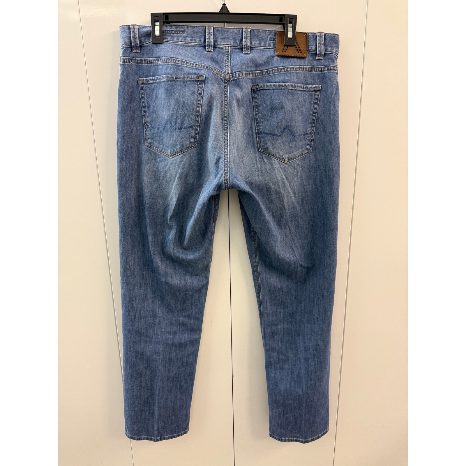 Alberto Stone Modern Fit Jeans Mens 35x30 Light Blue Denim 8079 1577 820