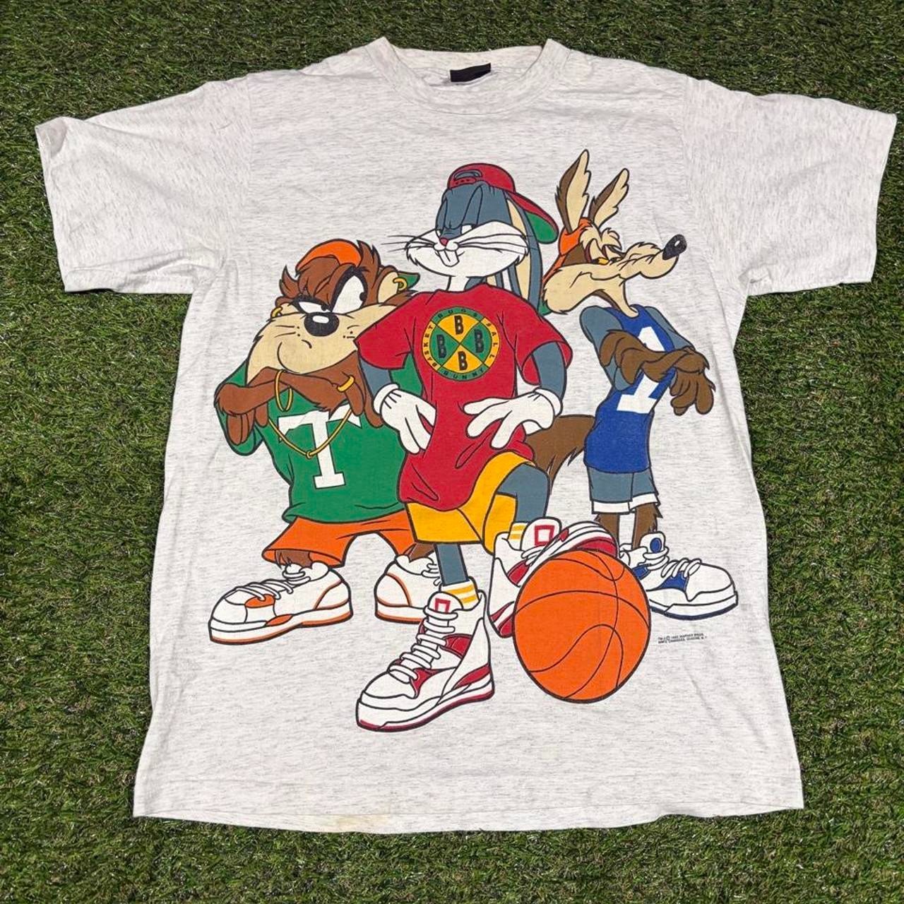 Remake Looney Tunes Cross Colours Taz Bugs Bunny Warner Bros T-shirt VK16766