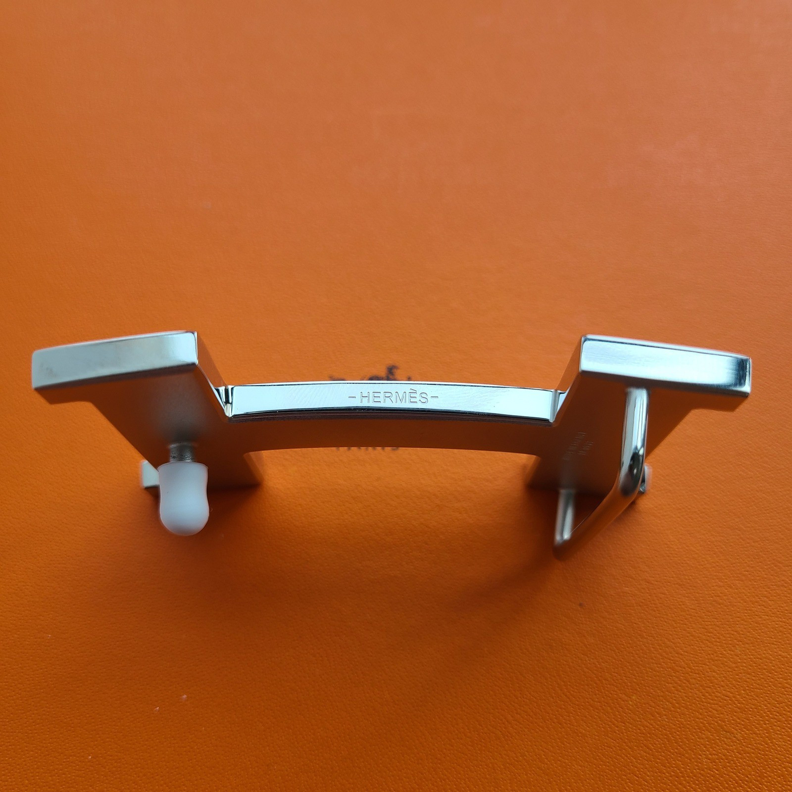 38mm Silver Brushed Constance Belt Buckle H Style Metal Replacement Part