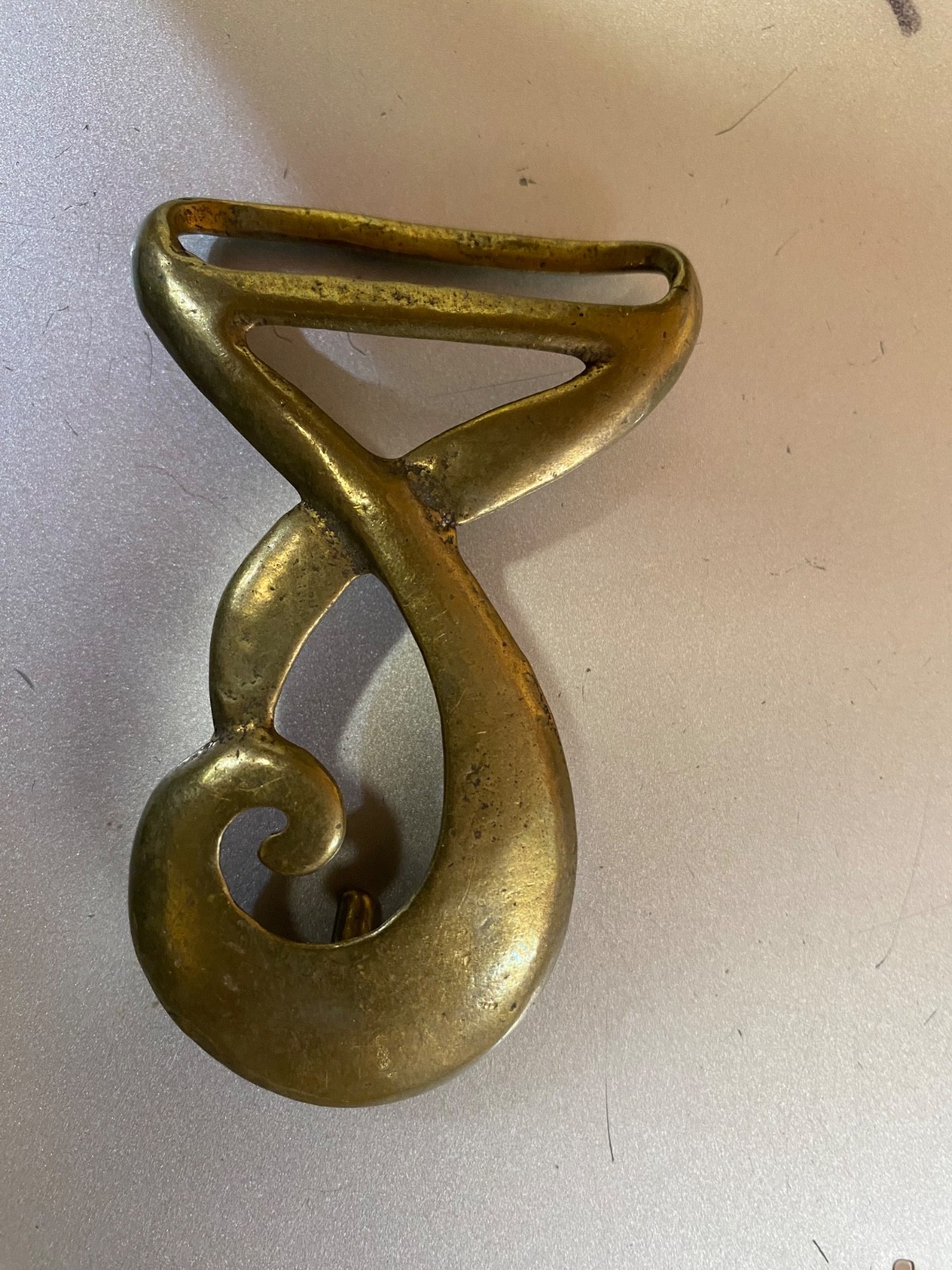 Vintage Duncan Laurie-Style Solid Brass Belt Buckle