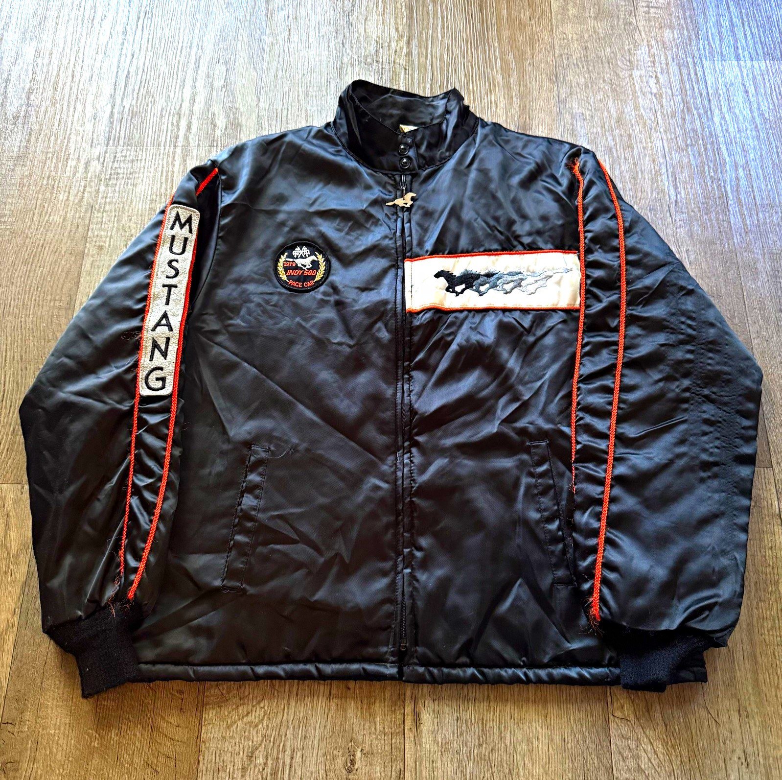 Vintage 1970s Indy 500 fox body mustang pace car jacket black size large