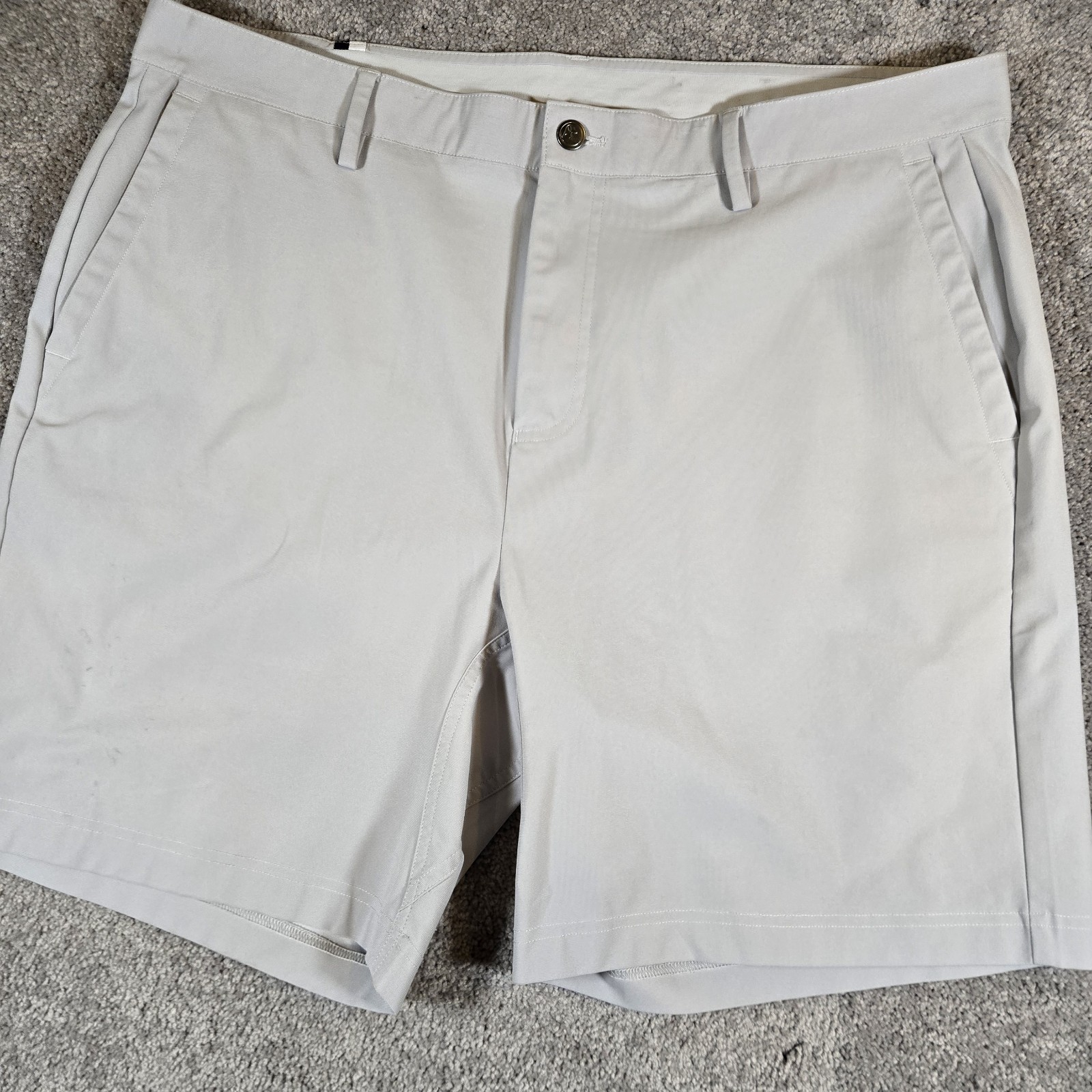 Rhoback Looper Delta Shorts Men\'s 40 Gray Stretch Travel Golf Performance Chino