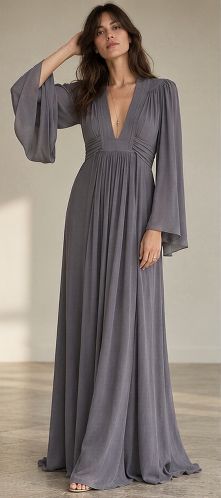Rare 1970s Ossie Clark for Radley Moss Crêpe Maxi Dress – V&A Museum Design