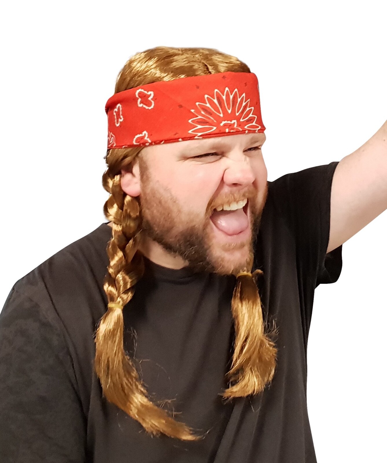 Willie Nelson Red Bandana Country Costume wig