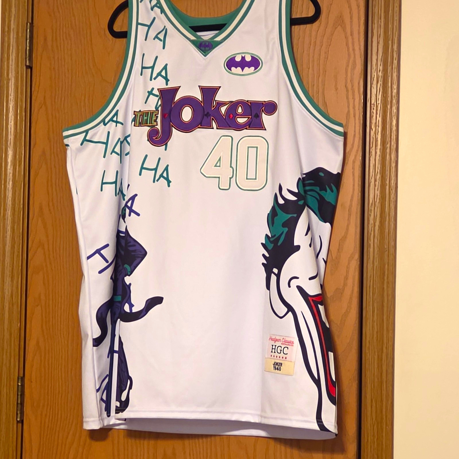 Headgear Classics The Joker #40 Basketball Jersey DC Comics Men\'s 4XL NWOT