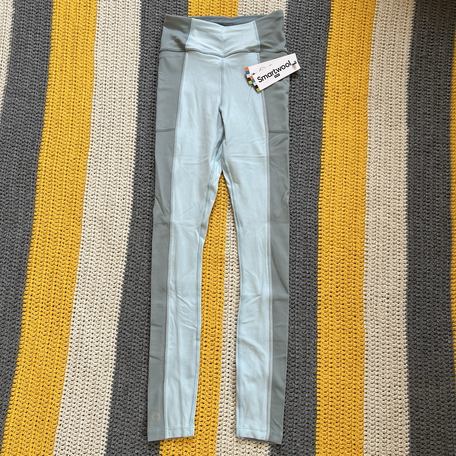 $120 Smartwool Women’s XS Run Leggings Pants - Winter Sky - New with Tags