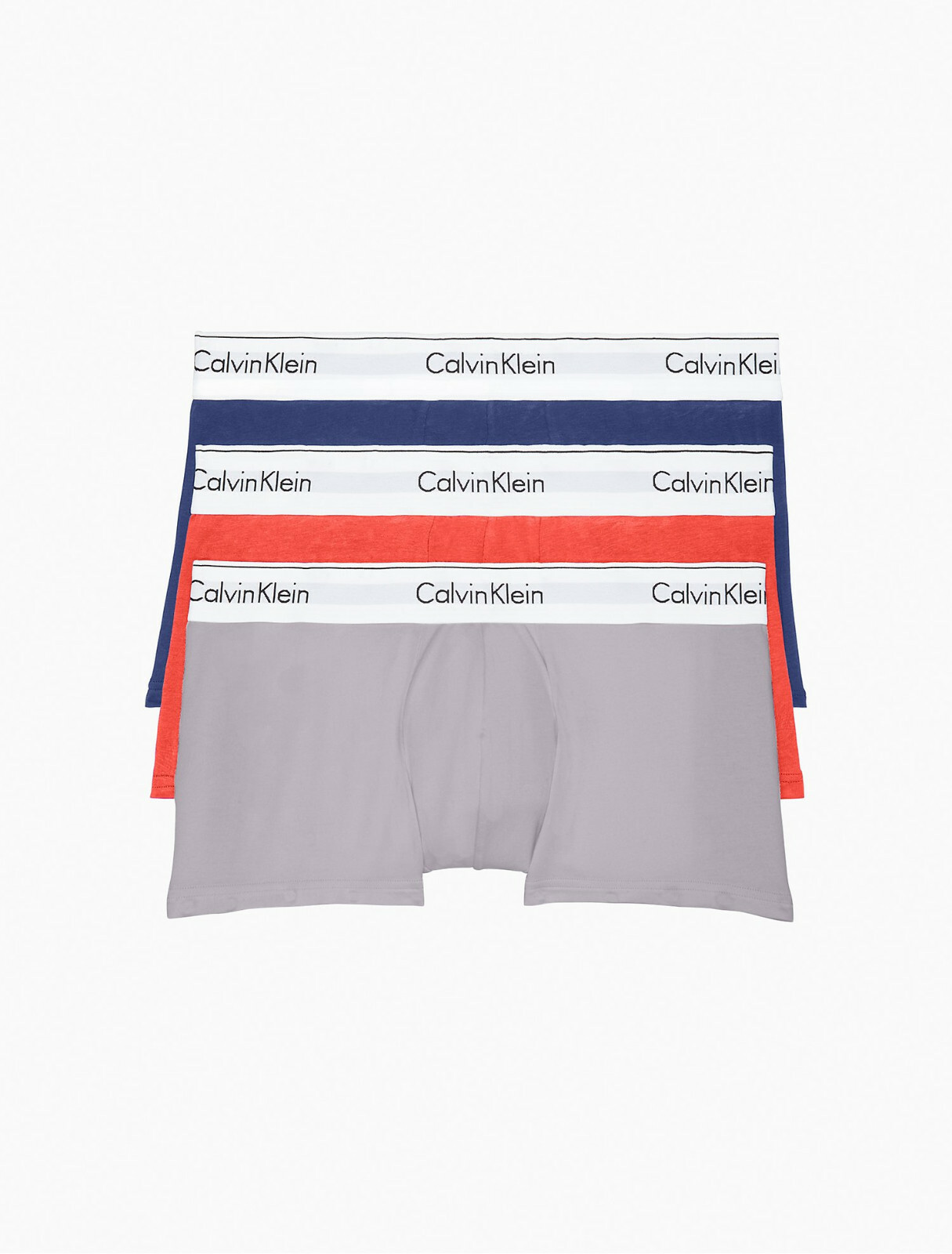 Calvin Klein Modern Cotton Stretch 3 Pack Low Rise Trunk Pink&Navy&Grey Size MED