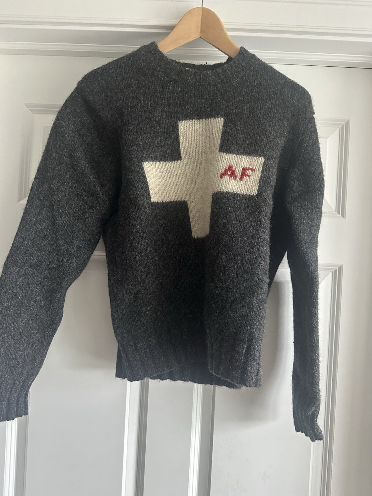 Vintage Abercrombie And Fitch Wool Muscle Swiss Alls AF Sweater Medium Rare Y2K