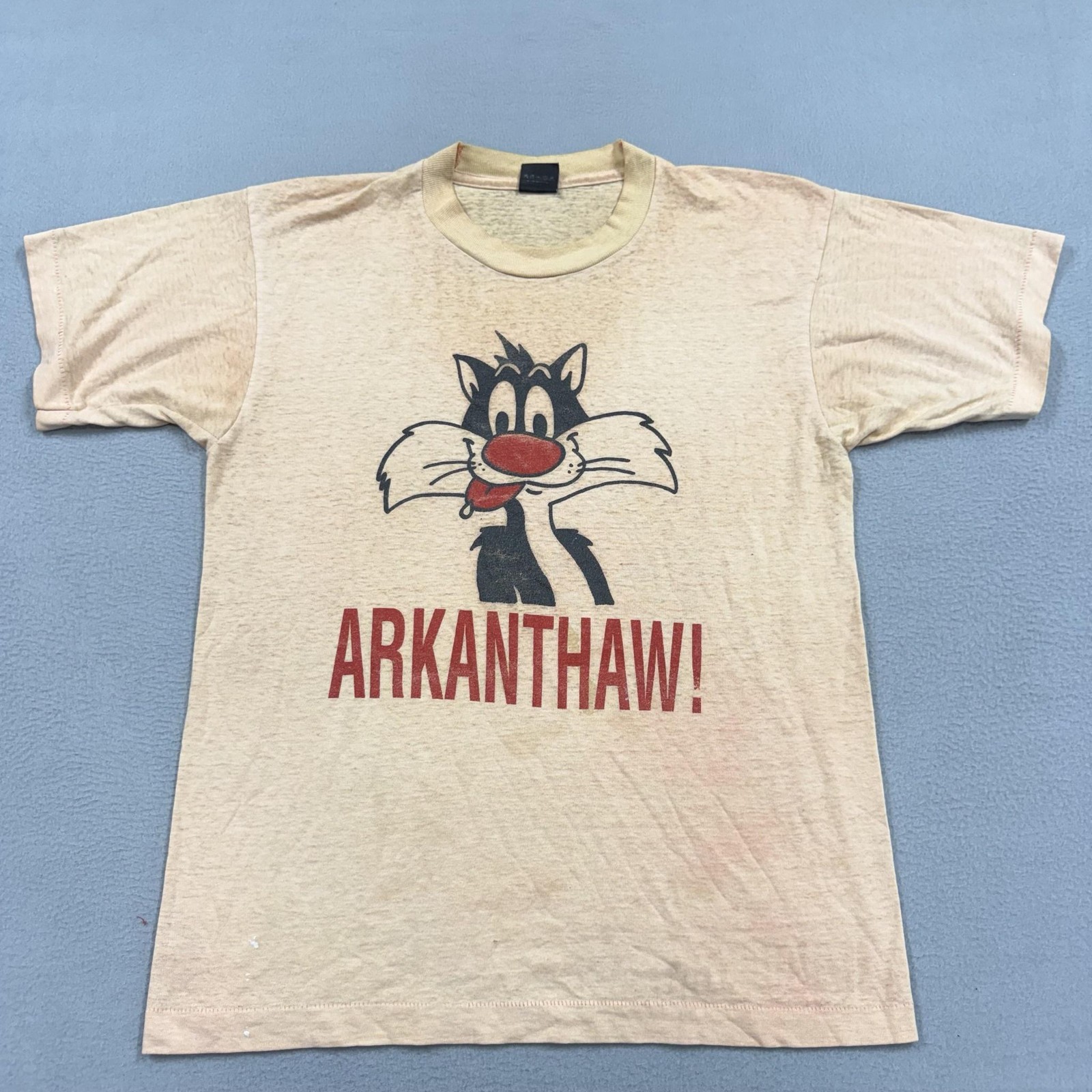 Vintage Looney Tunes shirt mens medium Arkansas Sylvester funny 80s USA