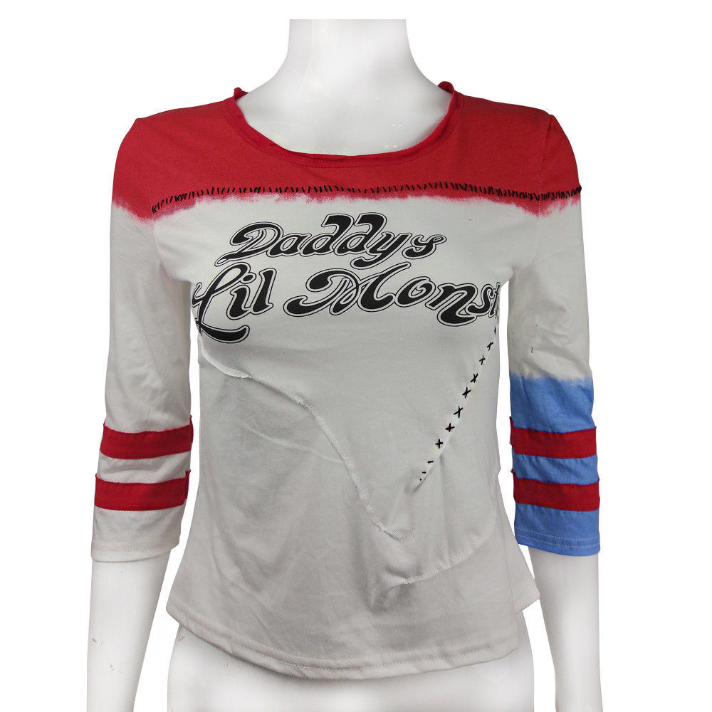Suicide Squad Cosplay Harley Quinn Daddy's Lil Monster T-Shirts New Sublimation