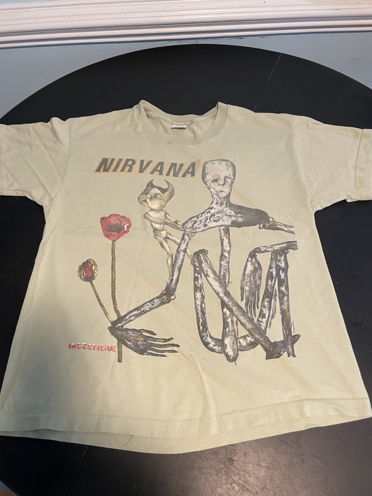1993 Vintage Nirvana Incesticide T-Shirt Green Anvil XL