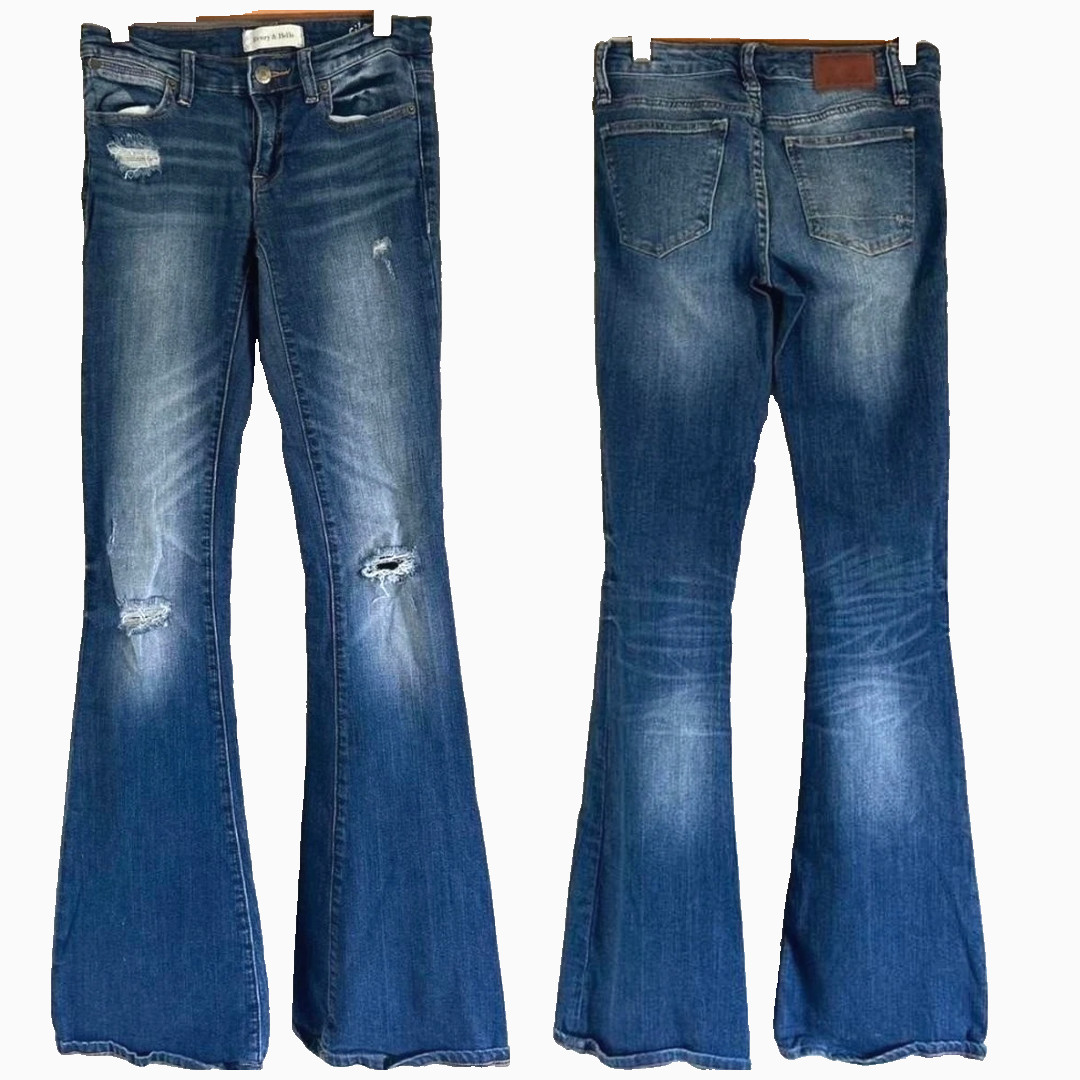 Y2k Henry & Belle Lila Flare Jeans 26 x 34 Low 7.5\