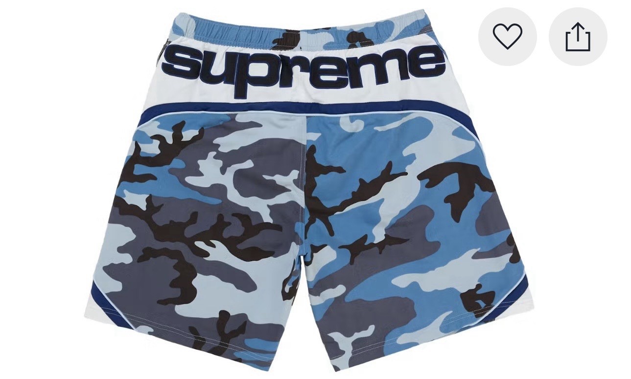 Supreme Paneled Water Short Blue Camo Size M